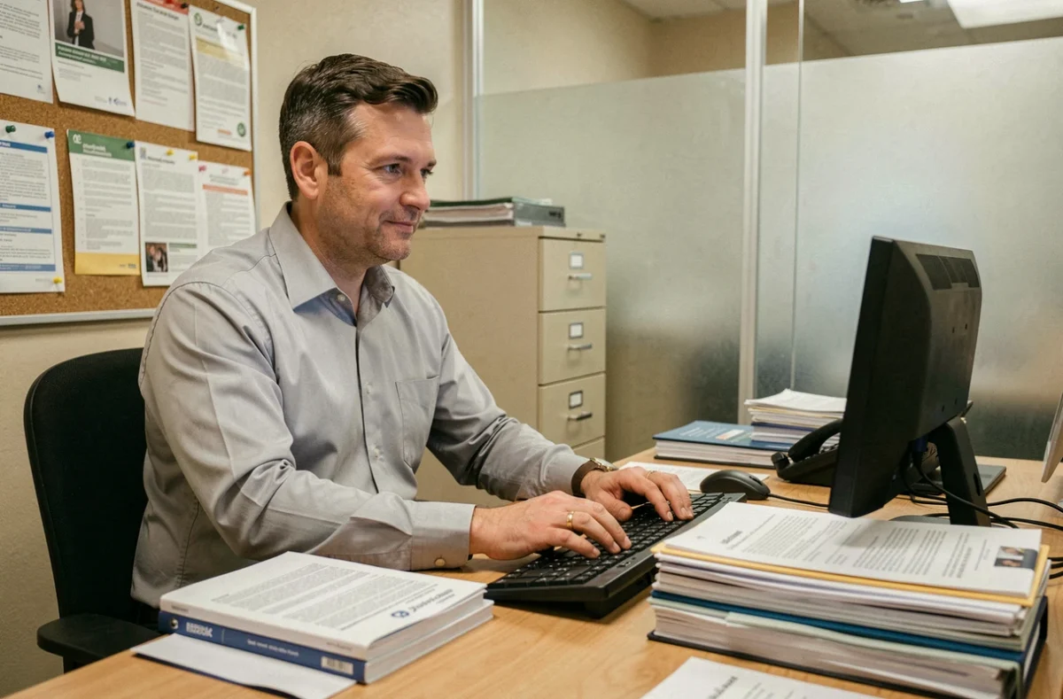 Responsable RH d'un CHU traitant des demandes d'accréditation pour agents intérimaires